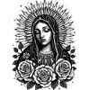 Dark Mary with Rosary