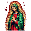 Mary icon with greeting prayer