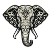 Elefant Mandala Ornament