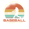 Retro Baseball Humor Sunset