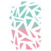Triangle Pattern - Turquoise Pink