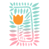 Gradient tulip - turquoise