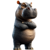 Nilpferd Flusspferd Mama Hippopotamus Cooles Hippo