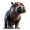 Nilpferd Flusspferd Mama Hippopotamus Cooles Hippo