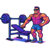 Bodybuilder Gym Comic