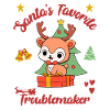 Merry Christmas design with reindeer motif