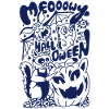 Meowy Halloween Cat Pumpkin Cartoon Doodle