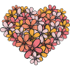 Flower Heart Floral Pattern