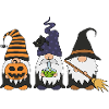 Witches Gnome Trio Halloween
