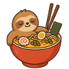 Sloth Ramen Snuggle Design