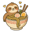 Sloth in a ramen cup