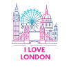I Love London Neon Skyline