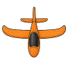 Orange Flyer Topdown Illustration