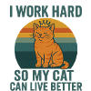 Cat royal in retro sunset