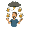 Bierregen Shoppegewitter