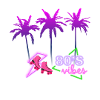 Neon 80s Palm Trees Neon Skates