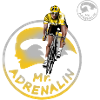 Yellow Cyclist Silhouette