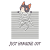 Curious Cat – Funny Optical Line Art