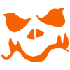 Minimalist Pumpkin Face Halloween
