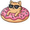 Floatin und Chillin Katzendonut