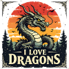 I Love Dragon Sunset