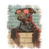 Cool dog with sunglasses