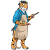 Tiger Painter Brush Painting