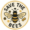 Save the Bees Nature Bee Motif