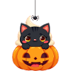 Chat d’Halloween avec citrouille d’Halloween