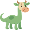 Dinosaur with cowhide head