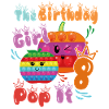 La fille d’anniversaire Pop-It 8