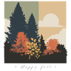 Autumn Forest Silhouette