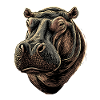 Nilpferd Flusspferd Mama Hippopotamus Cooles Hippo
