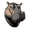 Nilpferd Flusspferd Mama Hippopotamus Cooles Hippo