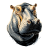 Nilpferd Flusspferd Mama Hippopotamus Cooles Hippo