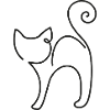 Side Cat Sketch – Elegant Animal Motif