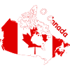 Ô Drapeau du Canada Silhouette