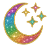 Baby Moon | Rainbow Moon Star Glitter