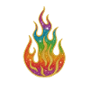 Fire | Rainbow Flame Glitter Splendor