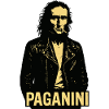 Paganini Violinist Noir Leather Portrait