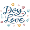 Dog Love Script Pastel Paw