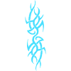 Blue Flame Tribal Pattern