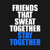 Friends exercising together