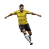 fussballspieler-gelb-trikot-action-comic-stil