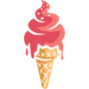 Schmelzendes Eiscreme Cartoon Design