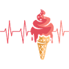Eiscreme Herzschlag Cartoon Design