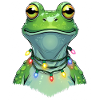 Lichterfrosch mit Weihnachtskette