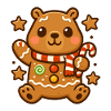 Sweet Gingerbread Capybara – Kawaii Christmas Design