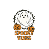 Spooky Vibes Ghost with Pumpkins