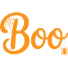 Boo Cobweb Orange Halloween
